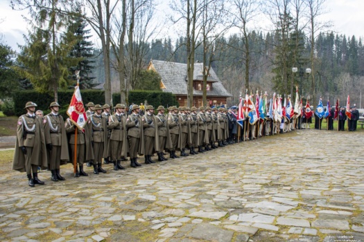 101 rocznica odzyskania niepodległości - Poronin - symboliczna mogiła Wojciecha Doruli
