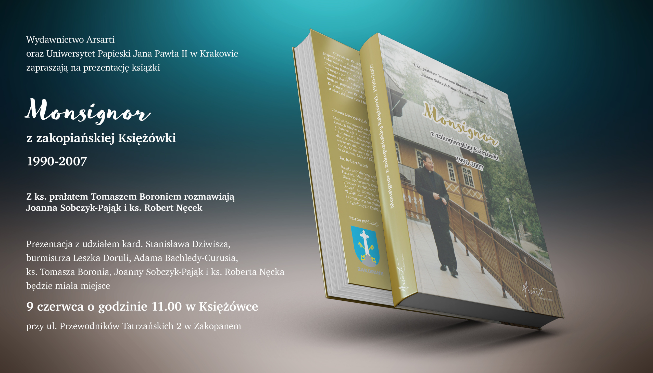 Prezentacja książki Monsignor z zakopiańskiej Księżówki