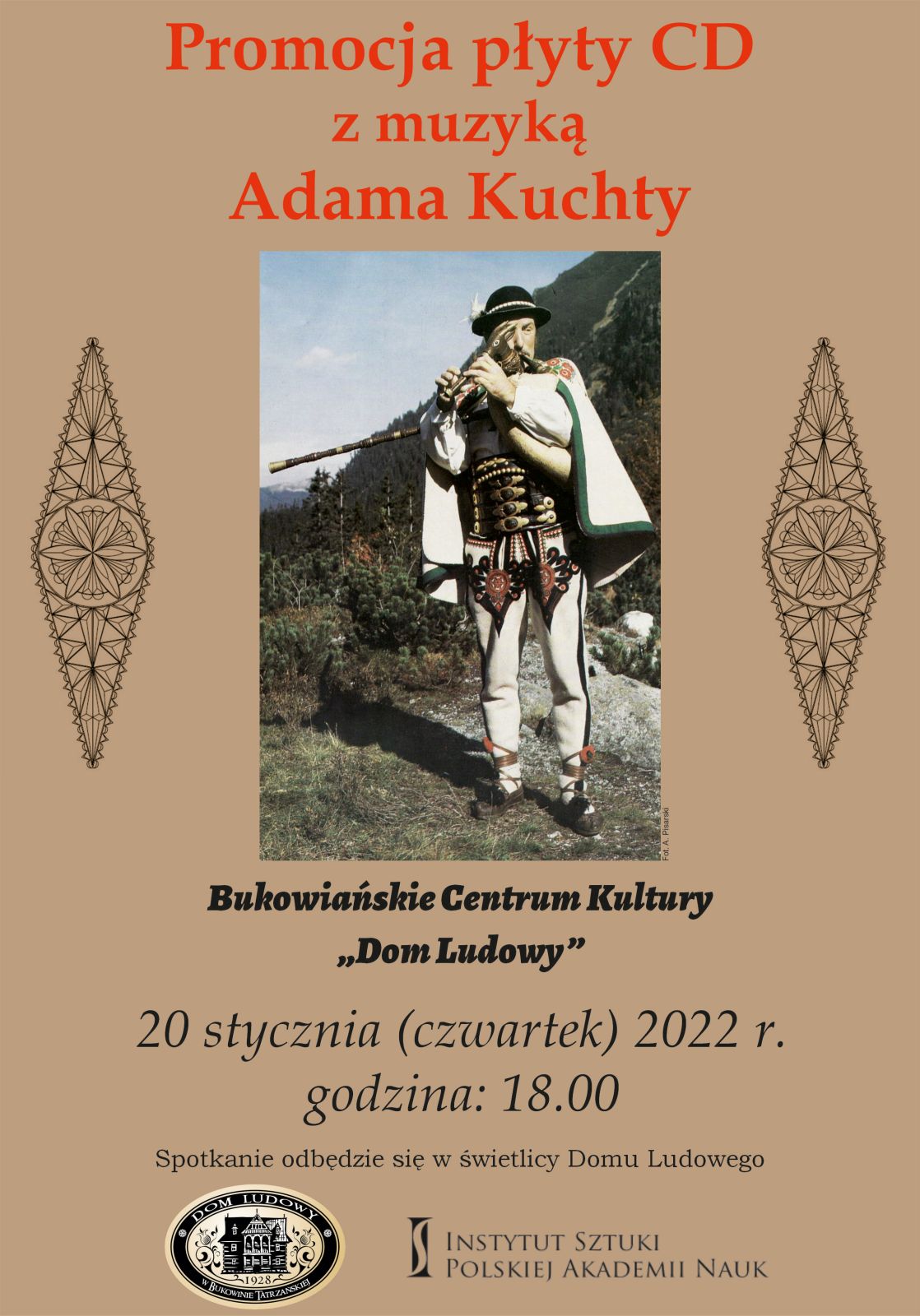 Promocja płyty CD z muzyką Adama Kuchty